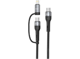 Digicell 2u1 Rapid Series Braided kabal - Black