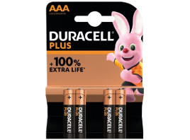 Duracell Plus alkalna baterija AAA 1.5V blister - 4 komada