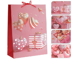 Koopman ukrasna kesa Pink Heart 30 x 40cm - sorto