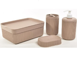 Mercury Home set za kupatilo 5u1 27495, 24x16.5x9cm - Smeđi