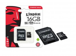 MICROSD KARTICA KINGSTON 16GB CLASS10 +ADAPTER SDCS_16GB