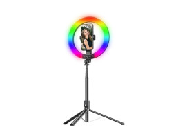 SELFIE STALAK S RING SVJETLOM GIGATECH R400 RGB+3 BIJELE #BlackFriday2025