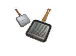 TAVA MINI GRILL 14X14CM PEARLBROWN STONE TOGNANA