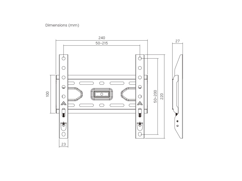 Domotec nosač za televizor KL36-22F, 13"-43" 36, 45kg, fiksni