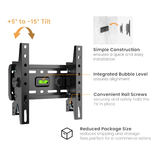 Domotec nosač za televizor KL36-22T 13"-43", 45kg, nagibni