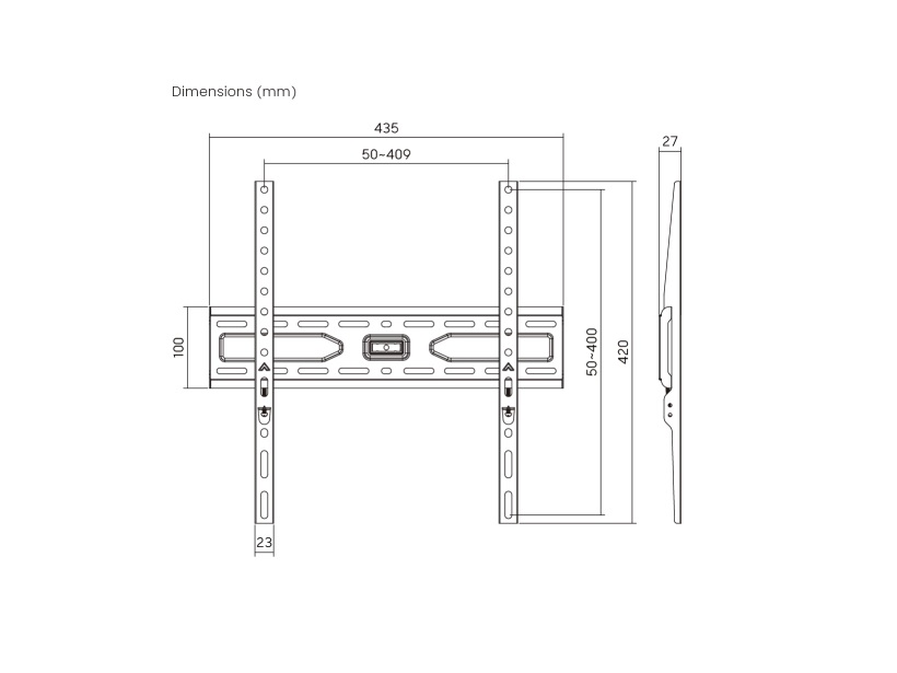 Domotec nosač za televizor KL36-44F 32" - 75", fiksni