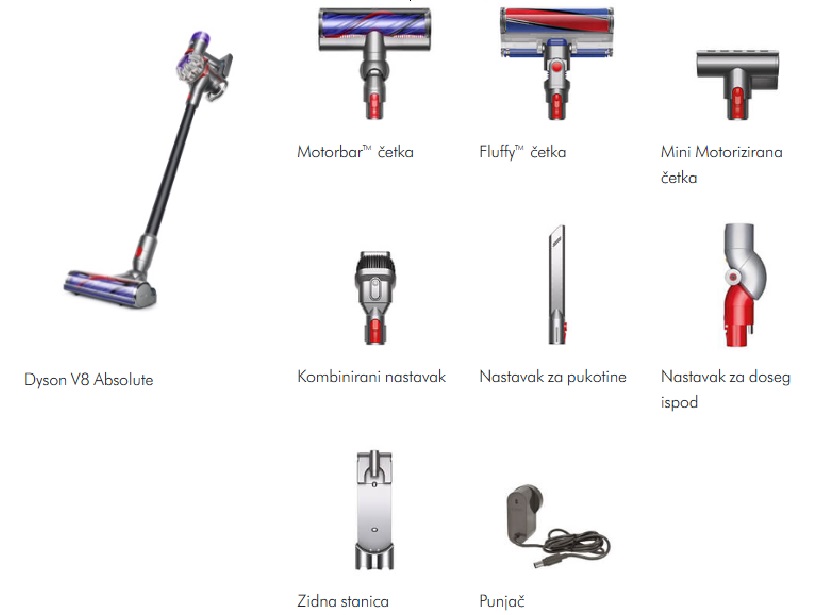 Dyson štapno baterijski usisivač V8 Advanced