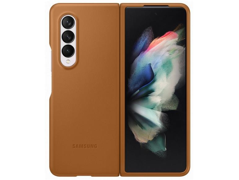 EF-VF926LAEGWW Galaxy Z Fold3 Leather Cover Camel