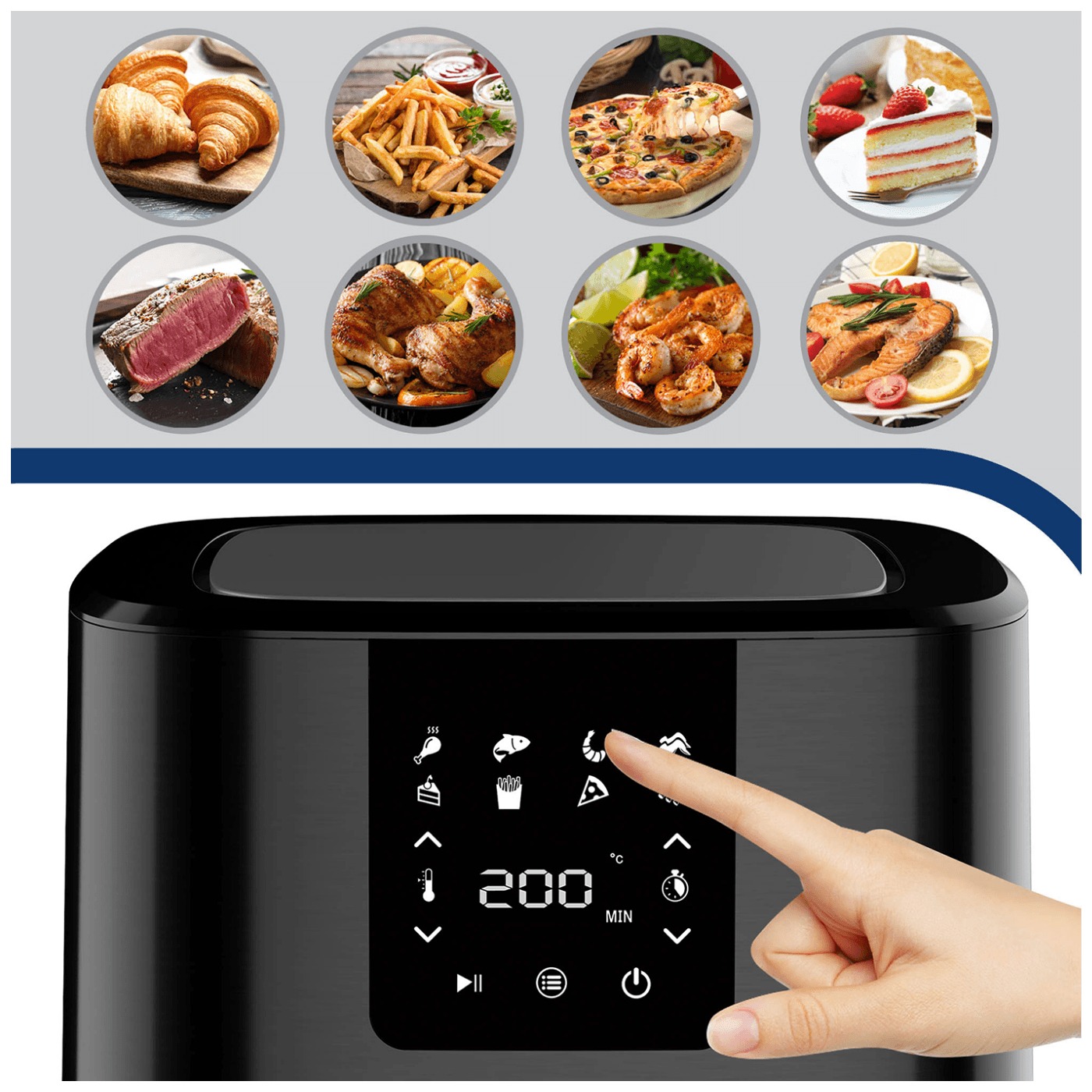 FRITEZA NA VRUCI ZRAK 1500W. ZAPREMINA POSUDE 7L GM-7459 