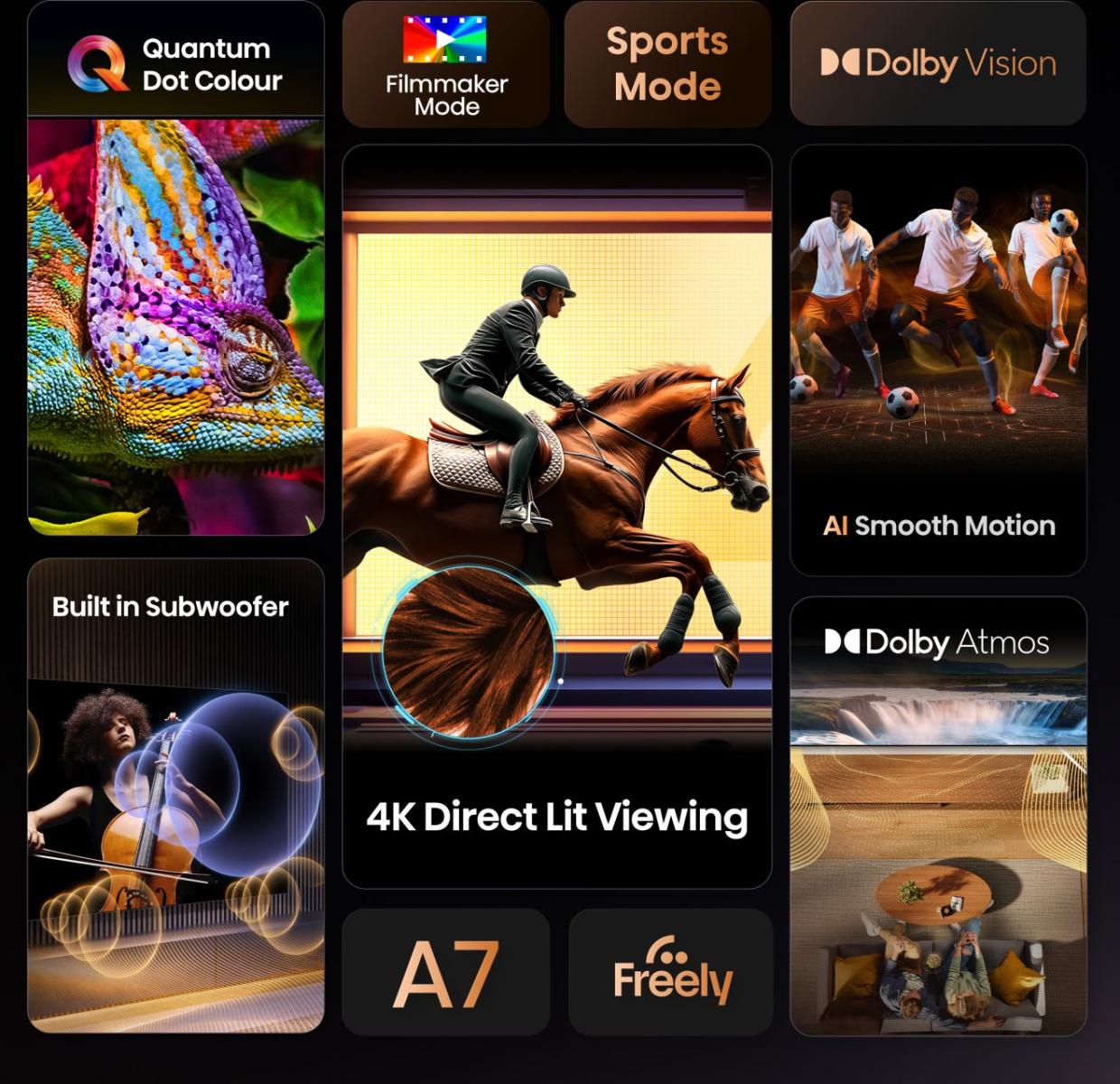 HISENSE QLED SMART TV 50A7Q 50" 4K UHD 60Hz VIDAA OS