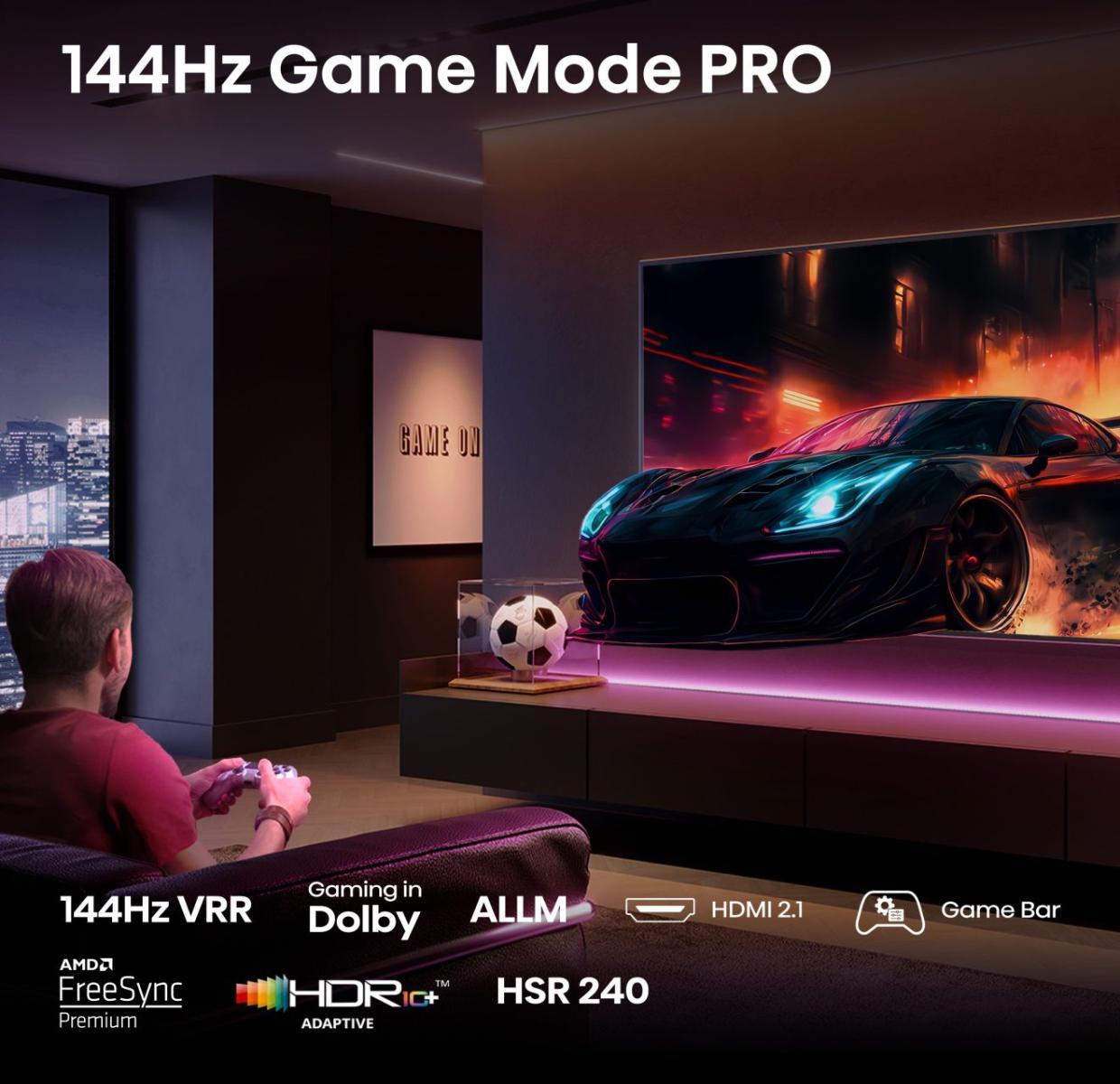 HISENSE QLED SMART TV 55E7Q PRO 55"4K 144Hz VIDAA OS