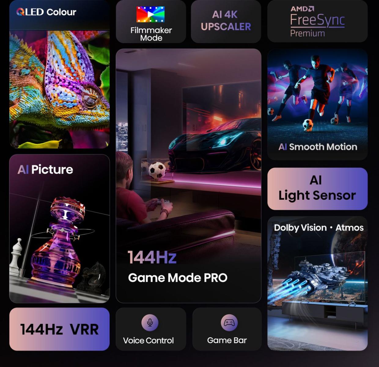 HISENSE QLED SMART TV 55E7Q PRO 55"4K 144Hz VIDAA OS