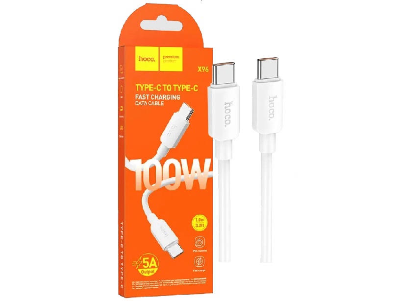 Hoco USB Type C kabal za smartphone X96 Hyper, 100W - White