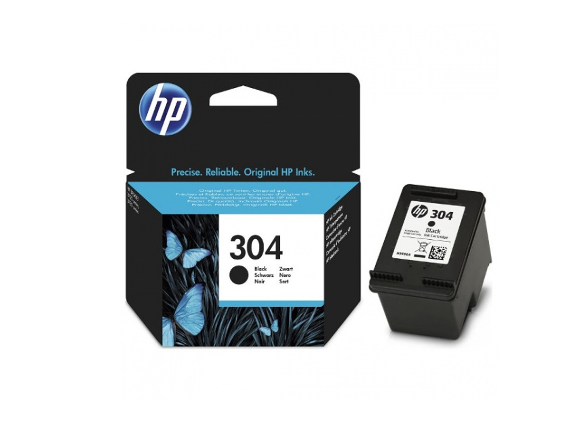 Genuine HP 304 Ink Cartridges – Black (N9K06AE) & Tri-Color (N9K05AE) – Open Box