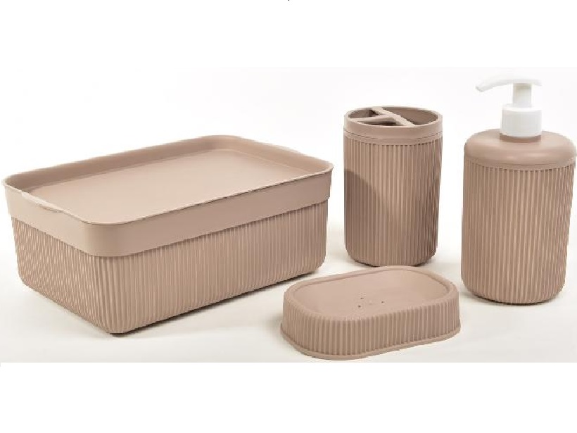 Mercury Home set za kupatilo 5u1 27495, 24x16.5x9cm - Smeđi