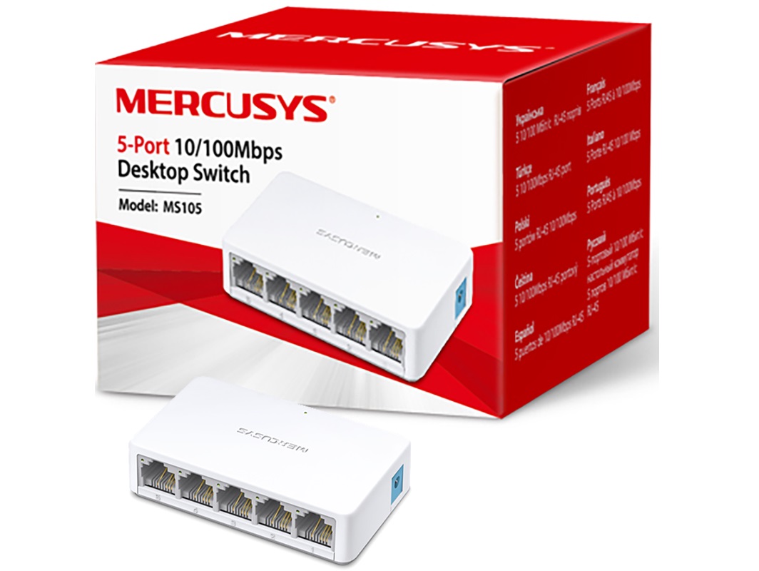 Mercusys MS105 SWITCH 5-port 10_100Mbps Desktop 