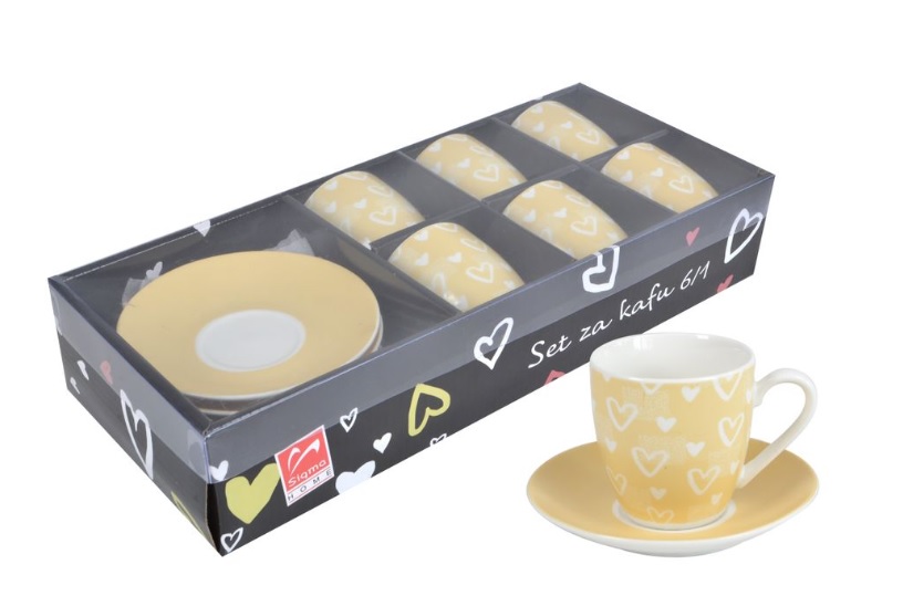 PORCELANI SET ZA KAFU 160ml 6_1 (SRCA_ZUTI) JH-ZL-160-0-038 