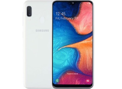 Samsung Glaxy A20E, white