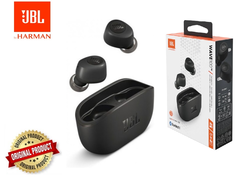 Slušalice JBL Wave 100TWS true wireless bluetooth sa mikrofonom in-ear 20h rada, crne