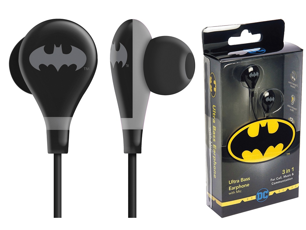 Slušalice sa mikrofonom BATMAN DC TM-BME10 3.5mm ultra BASS crne #batman