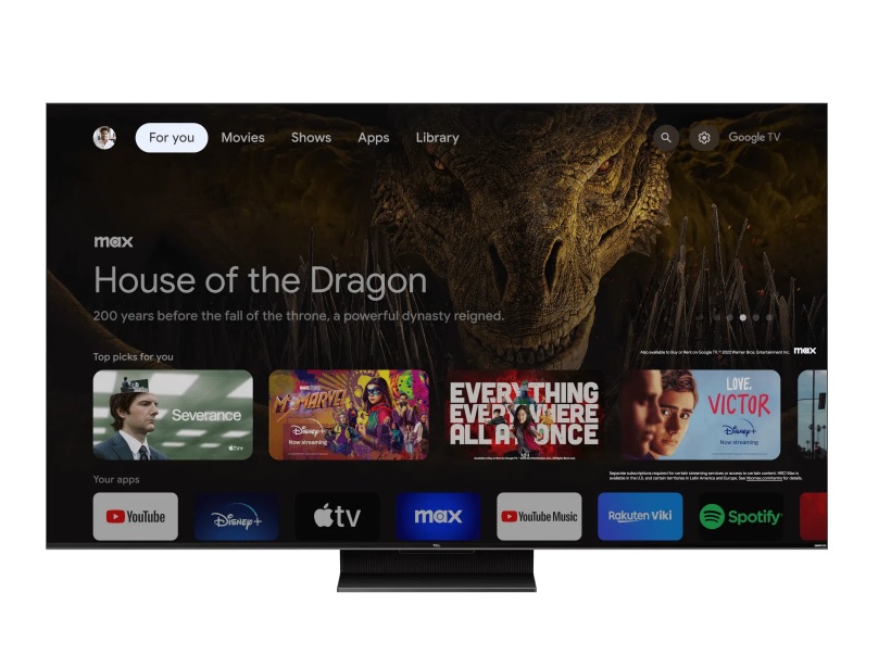 TCL QD-Mini LED televizor 65" 65C805, 4K, Smart TV, Google TV, C805