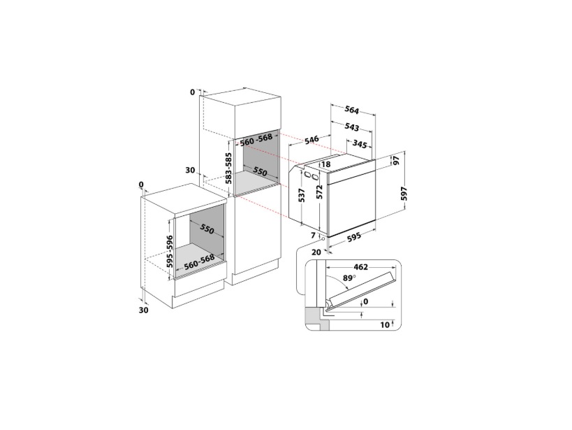 WOI4S8PM2SBA UGRADBENA PECNICA WHIRLPOOL