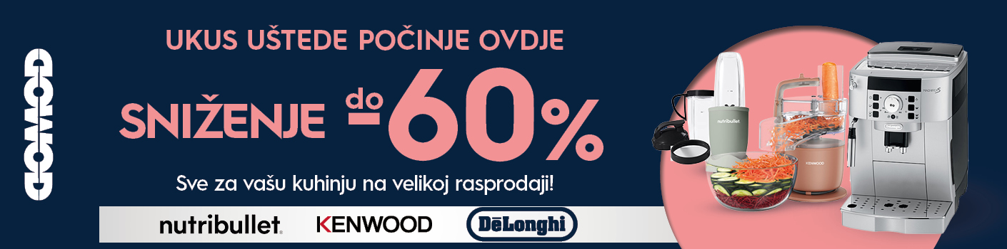 Naslovna Desktop Banner 1/2 - Lijevo - De Longhi NUT i Kenwood rasprodaja