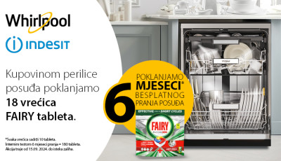 Whirlpool/Indesit 6 mjeseci besplatnog pranja posuđa