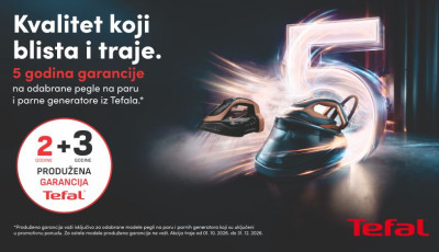 Tefal  - Jedna pegla. 5 godina sigurnosti.